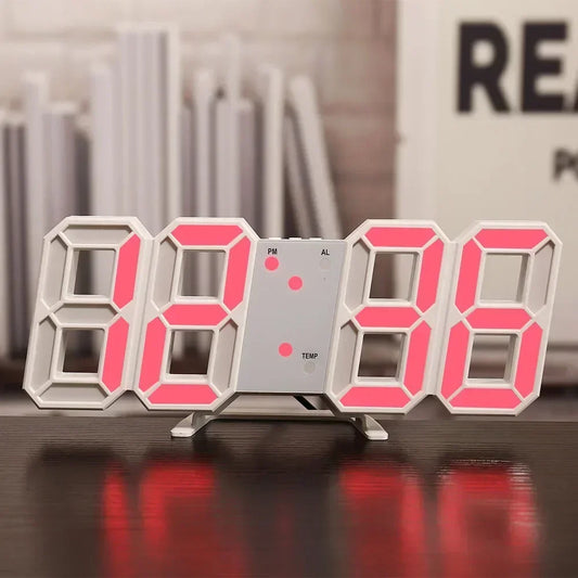 3D LED Digital Clock Wall Decoration Glow Night Mode Decoration for Home Adjustable Electronic Watch Clock Decor Clocks Garden