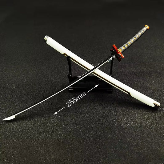 25Cm Demon Slayer Katana Swords Kimetsu No Yaiba Samurai Sword Real Size Japanese Katana Anime Cosplay Prop Home Decoration